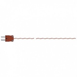 Thermocouple Type T, 2m PTFE Insulated Leads, Exposed Junction, Plug,  -75 to +250C