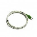 High-Temperature Thermocouple Type K, Exposed Tip, Plug,...