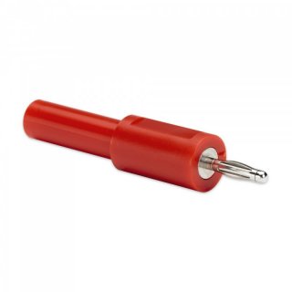 Adapter, geschützte 4mm Buchse auf 2mm Stecker rot