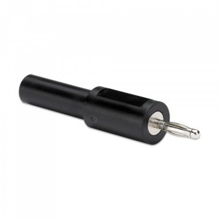 Adapter, geschützte 4mm Buchse auf 2mm Stecker schwarz